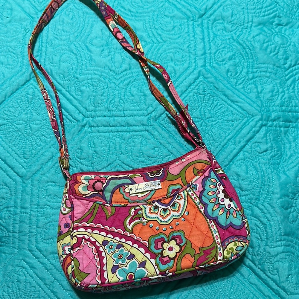 VERA BRADLEY Pink Swirls Mini Crossbody